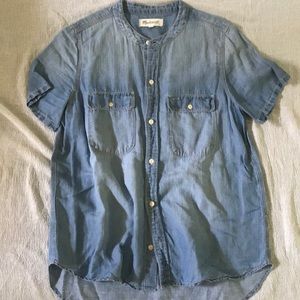 Madewell linen button front camp shirt